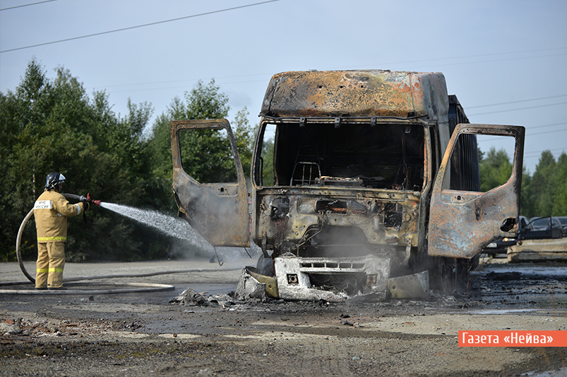 Взрыв большегруза в Новоуральске