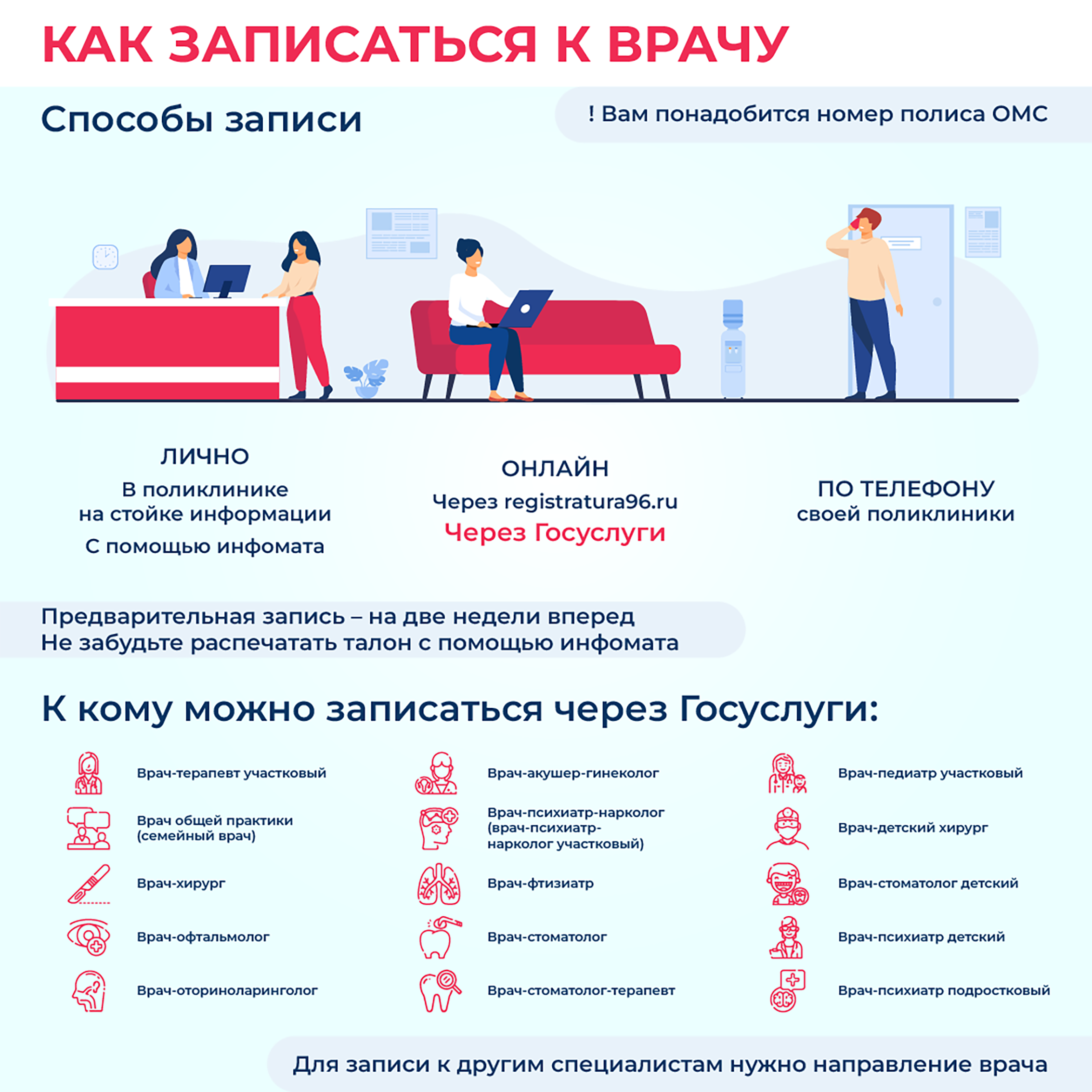 как записаться к врачу на Госуслугах