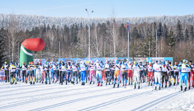 440 спортсменов приняли участие лыжном марафоне «Азия — Европа — Азия»